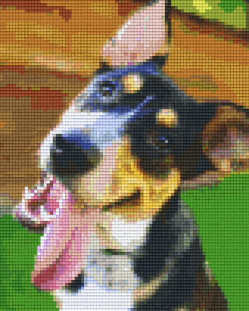 Crazy Dog Four [4] Baseplate PixelHobby Mini-mosaic Art Kit image 0